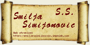 Smilja Simijonović vizit kartica